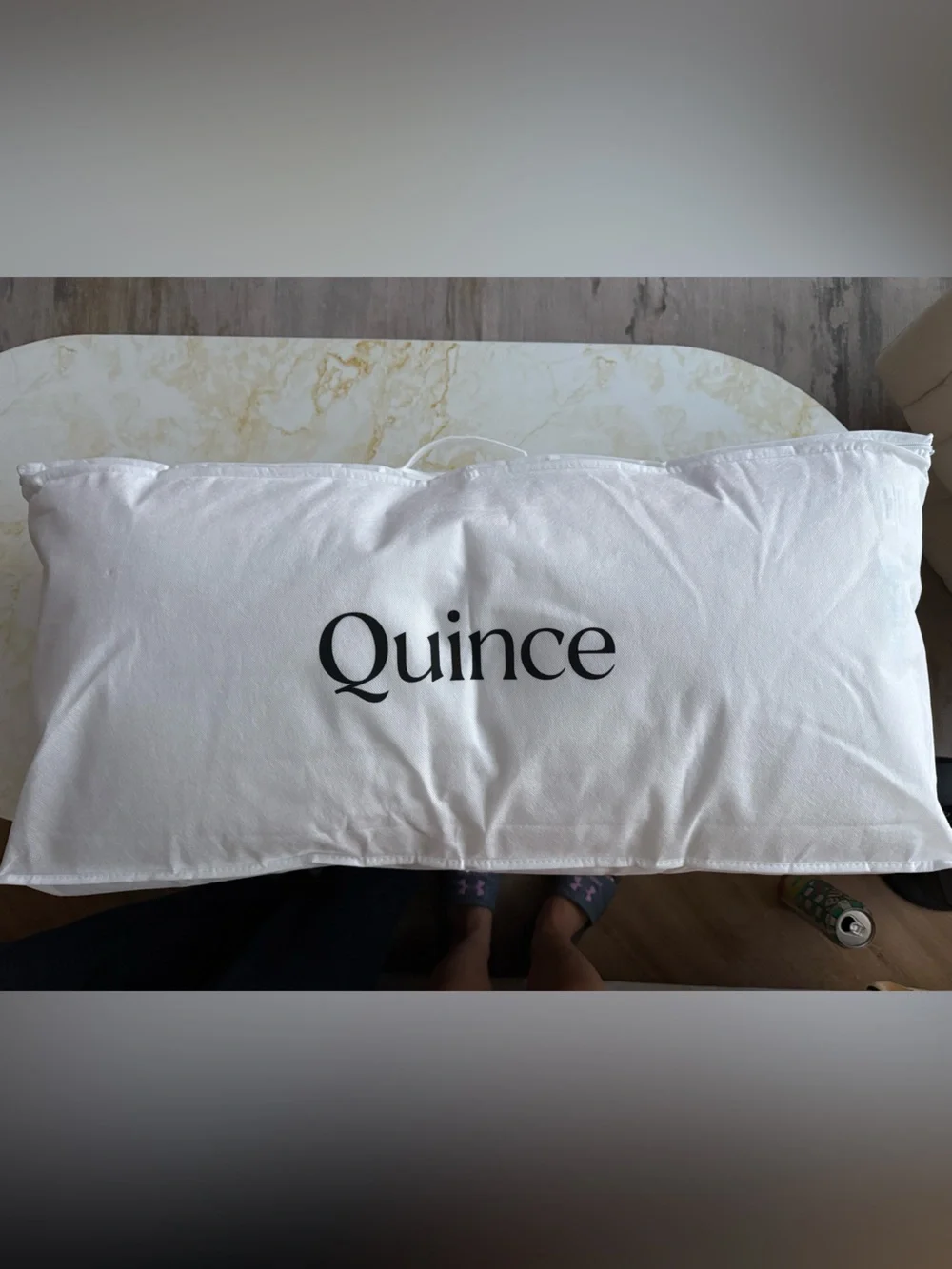 NWT 2 Quince Luxe Goose Down Medium King Size Pillows 20”X36” Set Bundle